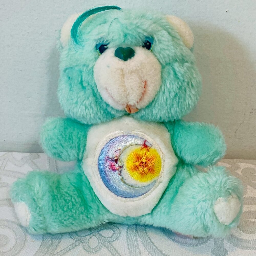 Vintage CARE BEAR BEDTIME BEAR Plush 6" 1983 Kenner EUC